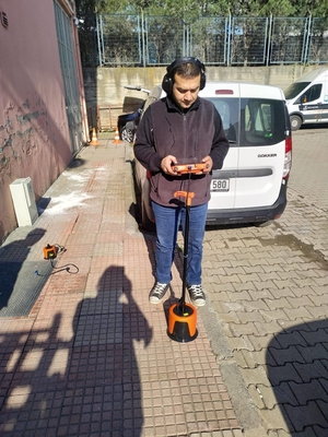 Ανιχνευτής διαρροών σωληνώσεων νερού τοίχων ανιχνευτών 10000HZ Subterranea διαρροών νερού PQWT L7000