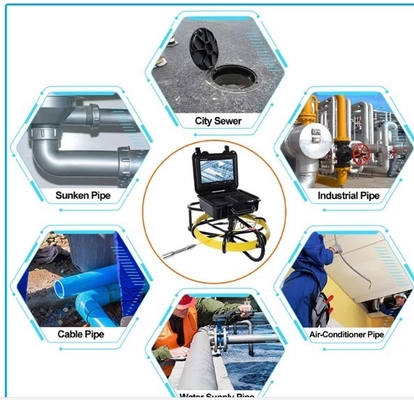 επίδειξη συστημάτων 9Inch TFT LCD καμερών επιθεώρησης σωλήνων υπονόμων υδραυλικών 20M